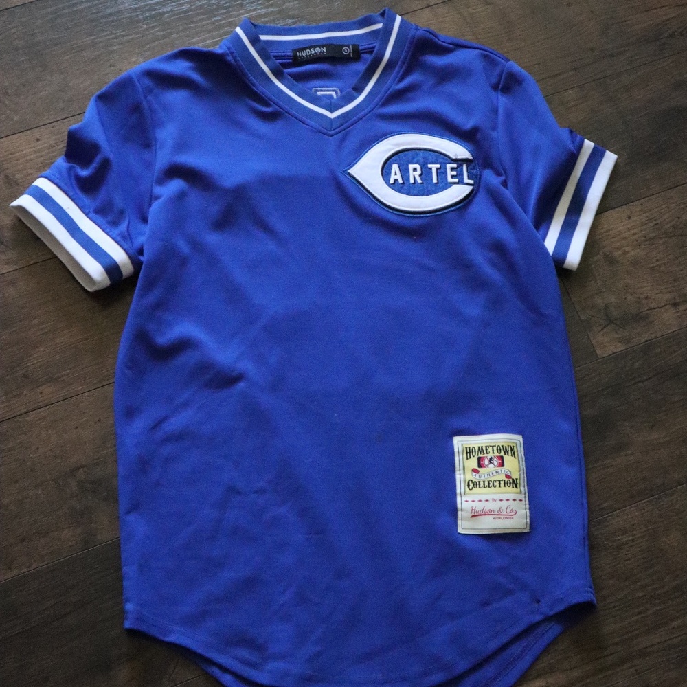 HUDSON Men's Blue El Chapo Cartel Jersey Shirt